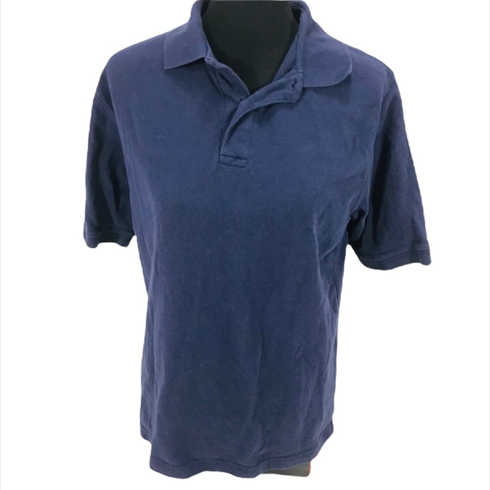 Falls Creek Short Sleeve Polo Shirt, Navy Blue, Medium